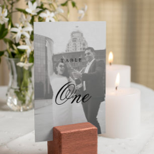 Numéro De Table Mariage Monogramme minimaliste moderne
