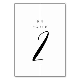 Numéro De Table Mariage monogramme moderne minimaliste en ligne