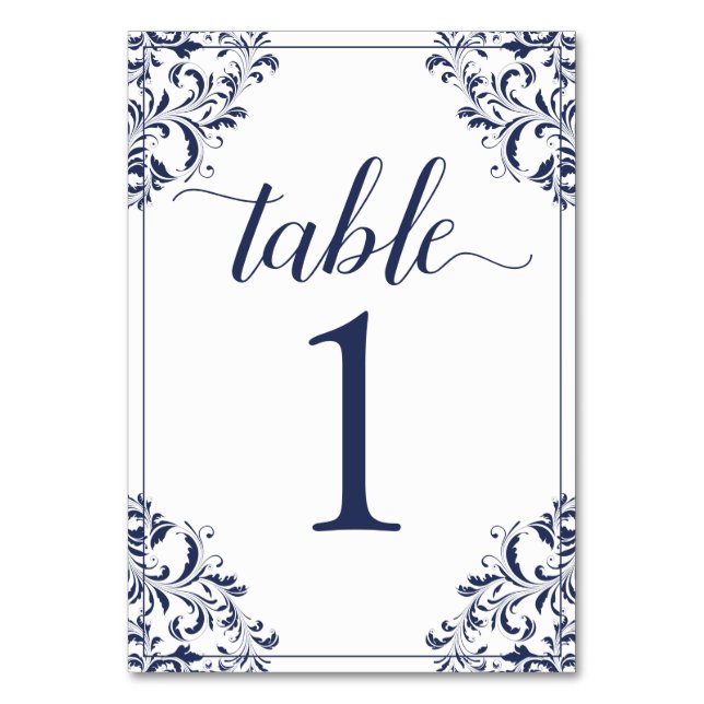 Numéro de table mariage | Nadine (Marine) 1 (Par défaut)