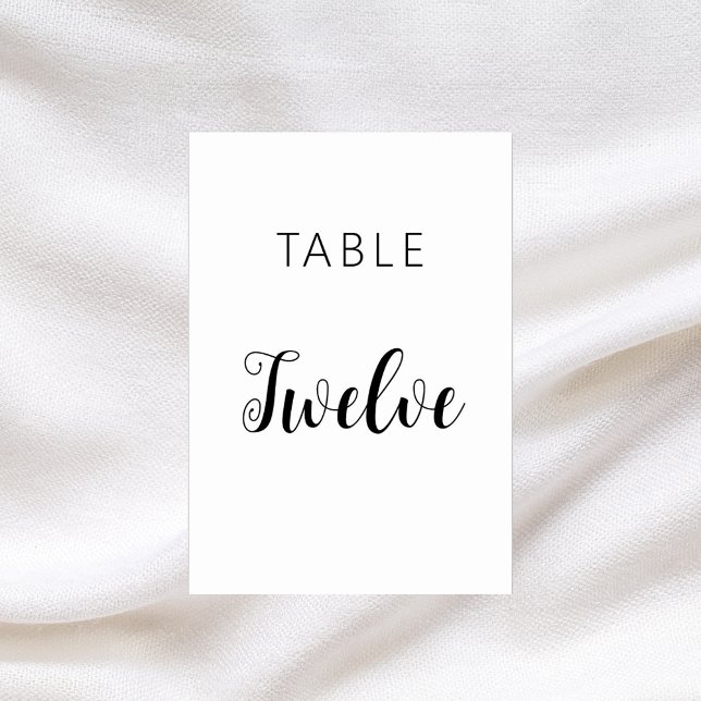 Numéro De Table Mariage noir blanc (Créateur téléchargé)