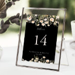 Numéro De Table Mariage noir classique Boho Blush Fleur sauvage<br><div class="desc">Ce numéro de table classique de mariage noir fleur sauvage boho est parfait pour un mariage rustique. Le design présente gracieusement et élégante aquarelle à la main des fleurs sauvages blush, rose, multicolore soigneusement arrangés en bouquets attrayants. Il s'agit d'un numéro de table recto-verso. Ajoutez chaque numéro de table dont...</div>