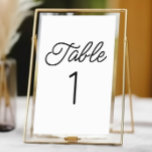 Numéro De Table Mariage noir minimaliste moderne<br><div class="desc">Il s'agit d'un minimaliste minimaliste moderne noir Mariage blanc numéro de table!</div>