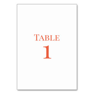 Numéro De Table Mariage orange