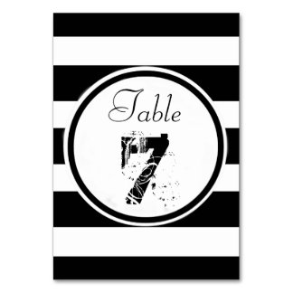 Numéro De Table Mariage personnalisé N&B