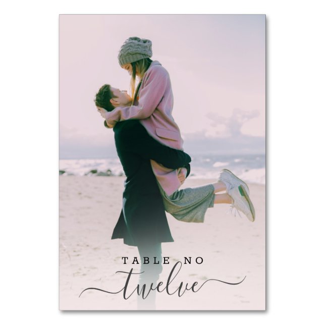 Numéro De Table Mariage personnalisé photo en couple (Par défaut)