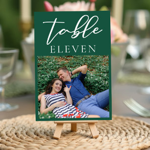 Numéro De Table Mariage photo Emerald Green Couple