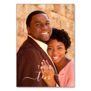 Numéro De Table Mariage photo personnalisé