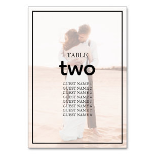 Numéro De Table Mariage photo simple et élégant