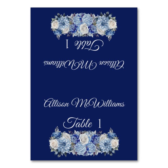 Numéro De Table Mariage Place carte-Aquarelle Fleurs- (Par défaut)