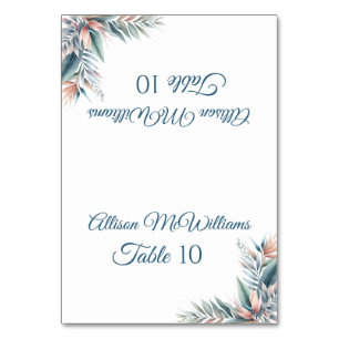 Numéro De Table Mariage Place carte-Rêve Tropical -Végétarien-