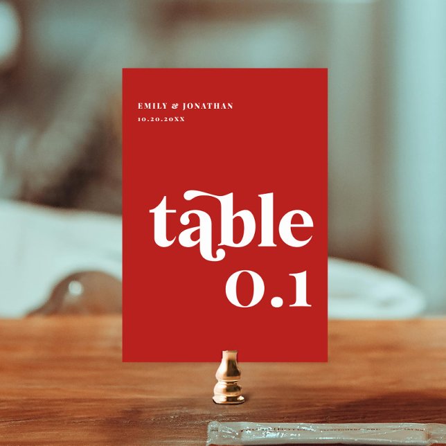 Numéro De Table Mariage Red Valentine (Créateur téléchargé)