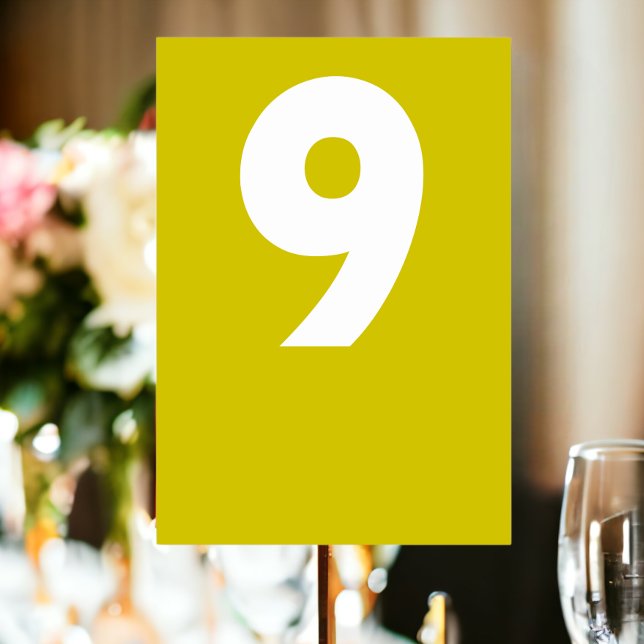 Numéro De Table Mariage rétro en gras (Bold Retro Wedding Table Number, a fun colorful addition to your reception tables from Ricaso )