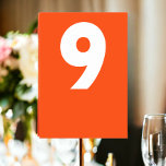 Numéro De Table Mariage rétro en gras<br><div class="desc">Numéro de table dans un style rétro coloré et audacieux Mariage Carte Place de Ricaso - ajoutez vos numéros de table à ces grandes cartes - parfait pour votre réception de mariage - conçu dans un style moderne et amusant - complique les autres produits de la collection</div>