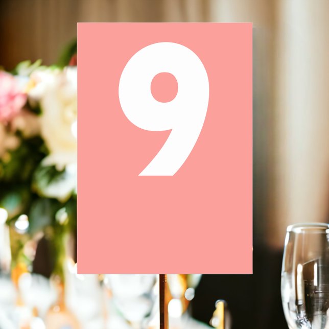Numéro De Table Mariage rétro en gras (Bold Retro Wedding Table Number, a fun colorful addition to your reception tables from Ricaso )