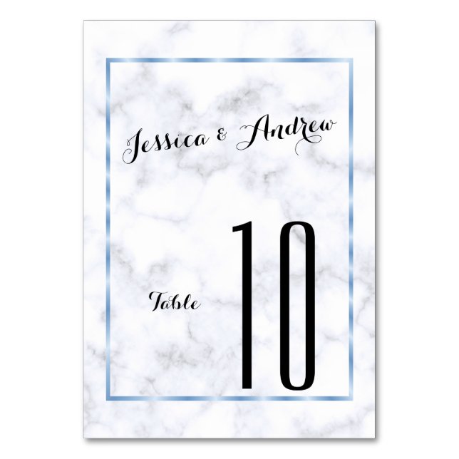 Numéro De Table Mariage Romantique Boule de Marbre (Par défaut)