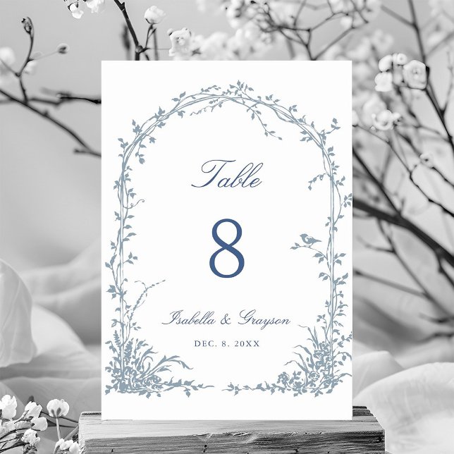Numéro De Table Mariage romantique dans un jardin avec une arche b (Créateur téléchargé)