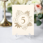 Numéro De Table Mariage romantique de verdure tropicale<br><div class="desc">Découvrez l'essence du paradis et imprégnez votre journée spéciale de la beauté luxuriante de la verdure tropicale. Que vous teniez le noeud dans votre ville natale ou que vous disiez "Je le fais" sur fond d'un lointain paradis tropical, notre collection mariage allie élégance et minimalisme pour donner le ton à...</div>