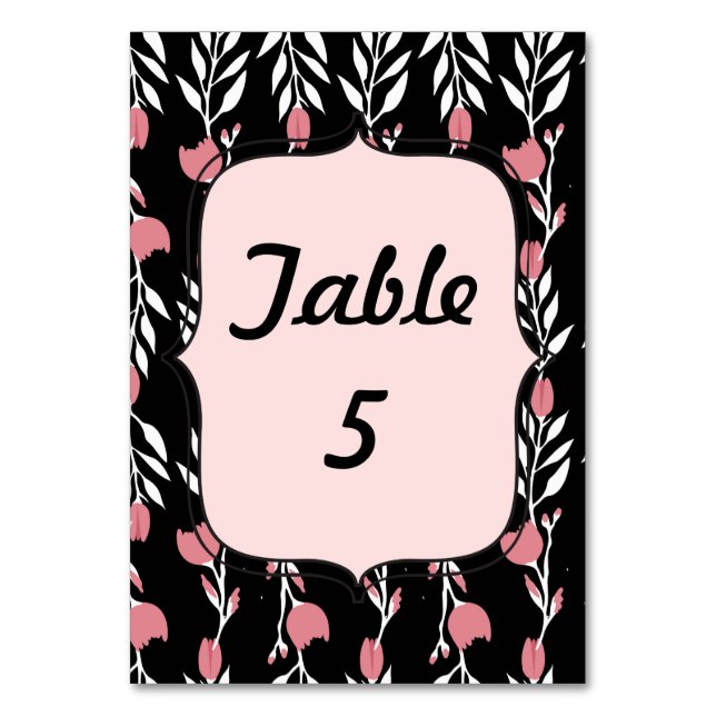 Numéro De Table Mariage rose (Par défaut)