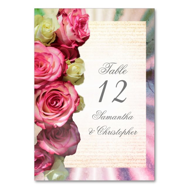 Numéro de table mariage rose (Par défaut)