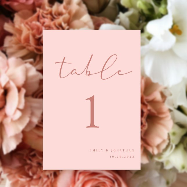 Numéro De Table Mariage rose (Créateur téléchargé)