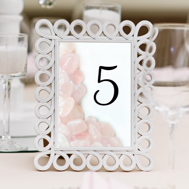 Numéro De Table Mariage rose à quartz rose (Créateur téléchargé)