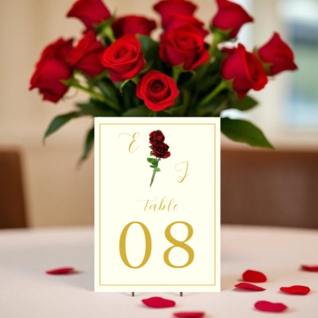 Numéro De Table Mariage Rose d'or ivoire (Créateur téléchargé)