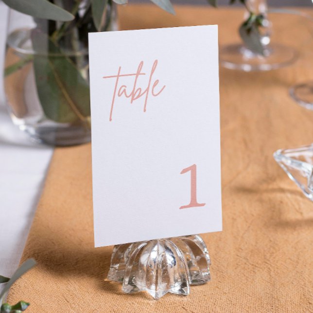 Numéro de table Mariage rose Dusty (Créateur téléchargé)