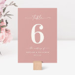 Numéro De Table Mariage rose Rose couleur solide simple<br><div class="desc">Simple Couleur Solide Dusty Rose rose de mariage Numéro de table de la réception de mariage. Cette Table Card chic et moderne est simple classique et élégant avec une couleur arrière - plan unie et une jolie police de calligraphie de script avec queues. Montré dans la nouvelle Colorway. Disponible en...</div>