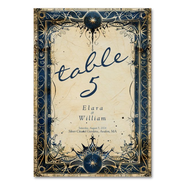 Numéro De Table Mariage royal numénoréen (Par défaut)
