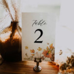 Numéro De Table Mariage Rustic Fall Foliing<br><div class="desc">Rustic Fall Foliage Mariage Numéro de table Avec des feuilles dynamiques et des détails rustiques qui charmeront vos invités. Tout le texte est modifiable - Cliquez sur le bouton "Customiser plus" pour modifier. Objets correspondants dans notre magasin Conception de la fête Cava</div>