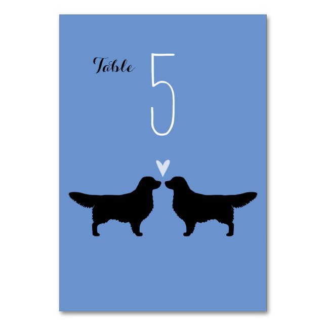 Numéro De Table Mariage Silhouettes de Golden Retriever (Par défaut)