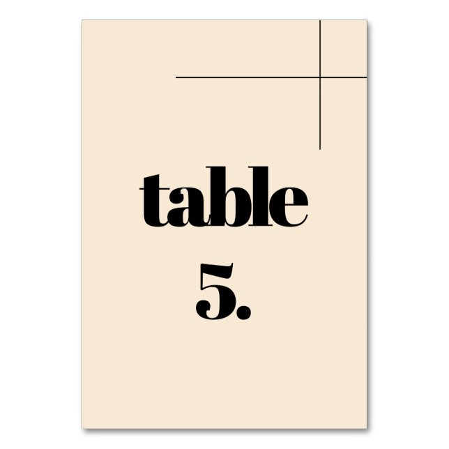 Numéro De Table Mariage simple et élégant (Par défaut)