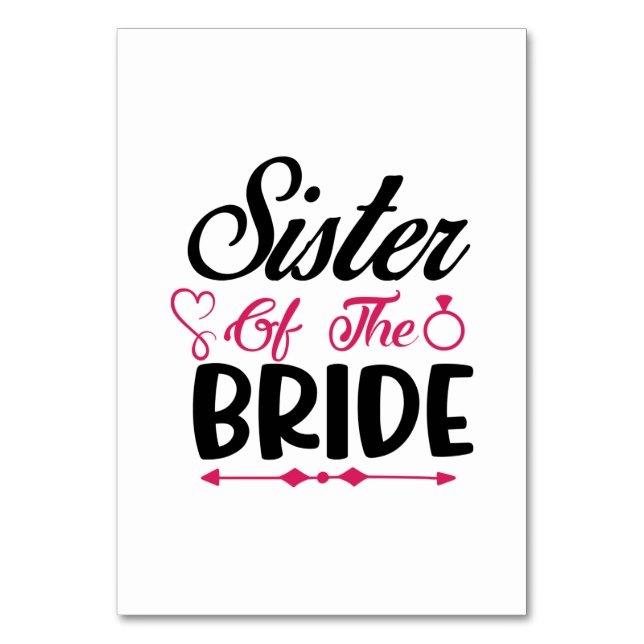 Numéro De Table Mariage Sœur de la mariée (Par défaut)