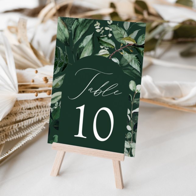 Numéro De Table Mariage sous l'arche de verdure luxuriante (Créateur téléchargé)