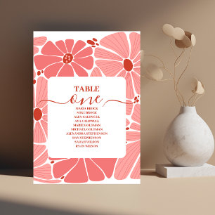 Numéro De Table mariage super moderne marguerite rose