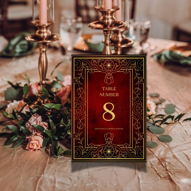 Numéro De Table Mariage sur mesure classique vintage (Créateur téléchargé)