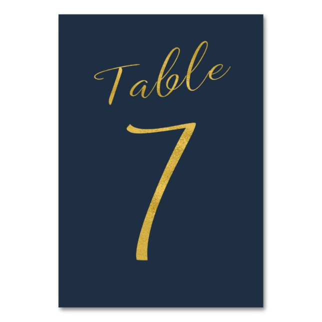 Numéro De Table Mariage table numéro or parties scintillant marine (Par défaut)