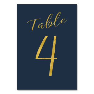 Numéro De Table Mariage table numéro or parties scintillant marine