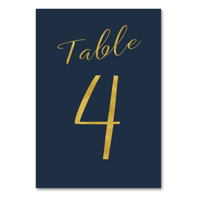Numéro De Table Mariage table numéro or parties scintillant marine (Par défaut)