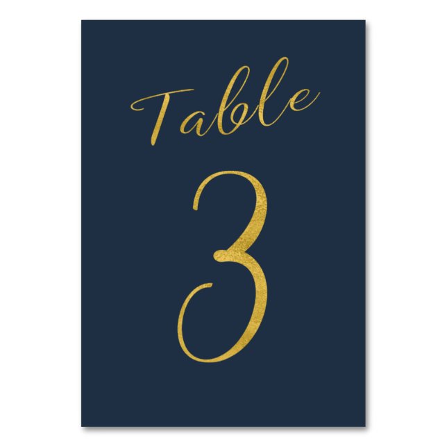 Numéro De Table Mariage table numéro or parties scintillant marine (Par défaut)