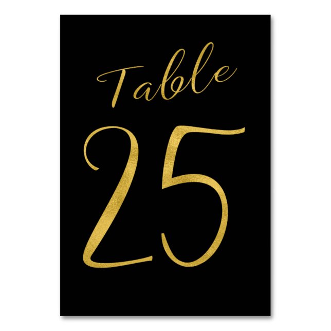 Numéro De Table Mariage table numéro or parties scintillant noir é (Par défaut)