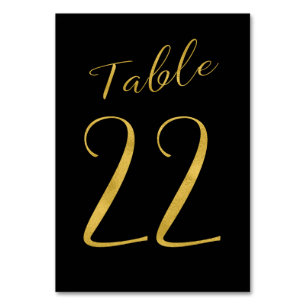 Numéro De Table Mariage table numéro or parties scintillant noir é