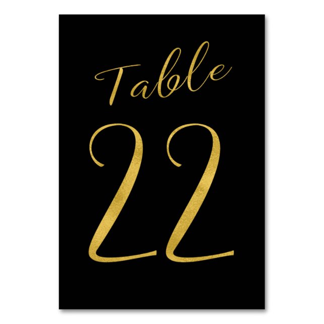 Numéro De Table Mariage table numéro or parties scintillant noir é (Par défaut)