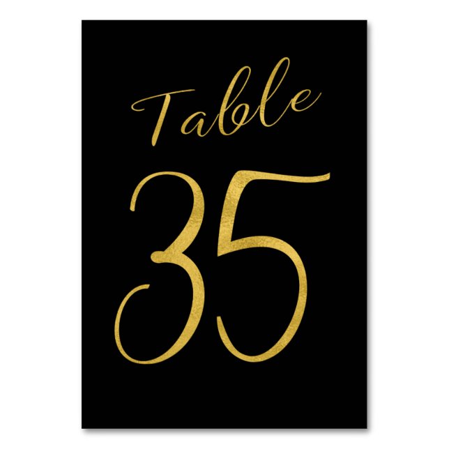 Numéro De Table Mariage table numéro or parties scintillant noir é (Par défaut)