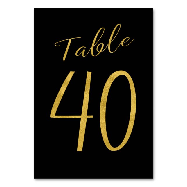 Numéro De Table Mariage table numéro or parties scintillant noir é (Par défaut)