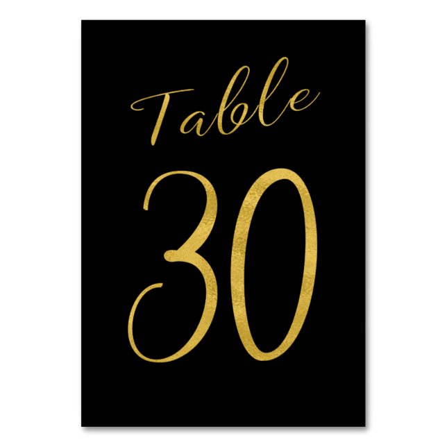 Numéro De Table Mariage table numéro or parties scintillant noir é (Par défaut)