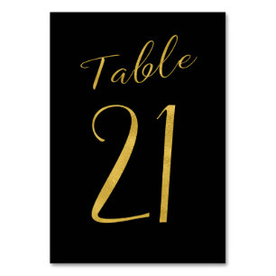 Numéro De Table Mariage table numéro or parties scintillant noir é