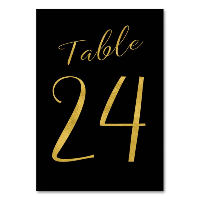 Numéro De Table Mariage table numéro or parties scintillant noir é (Par défaut)