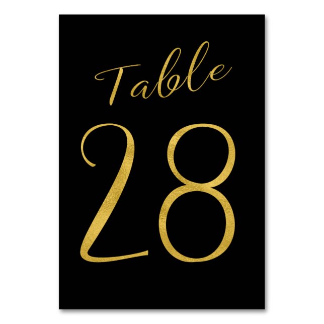 Numéro De Table Mariage table numéro or parties scintillant noir é (Par défaut)