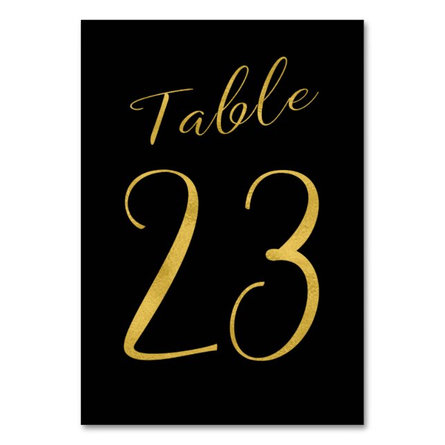 Numéro De Table Mariage table numéro or parties scintillant noir é (Par défaut)